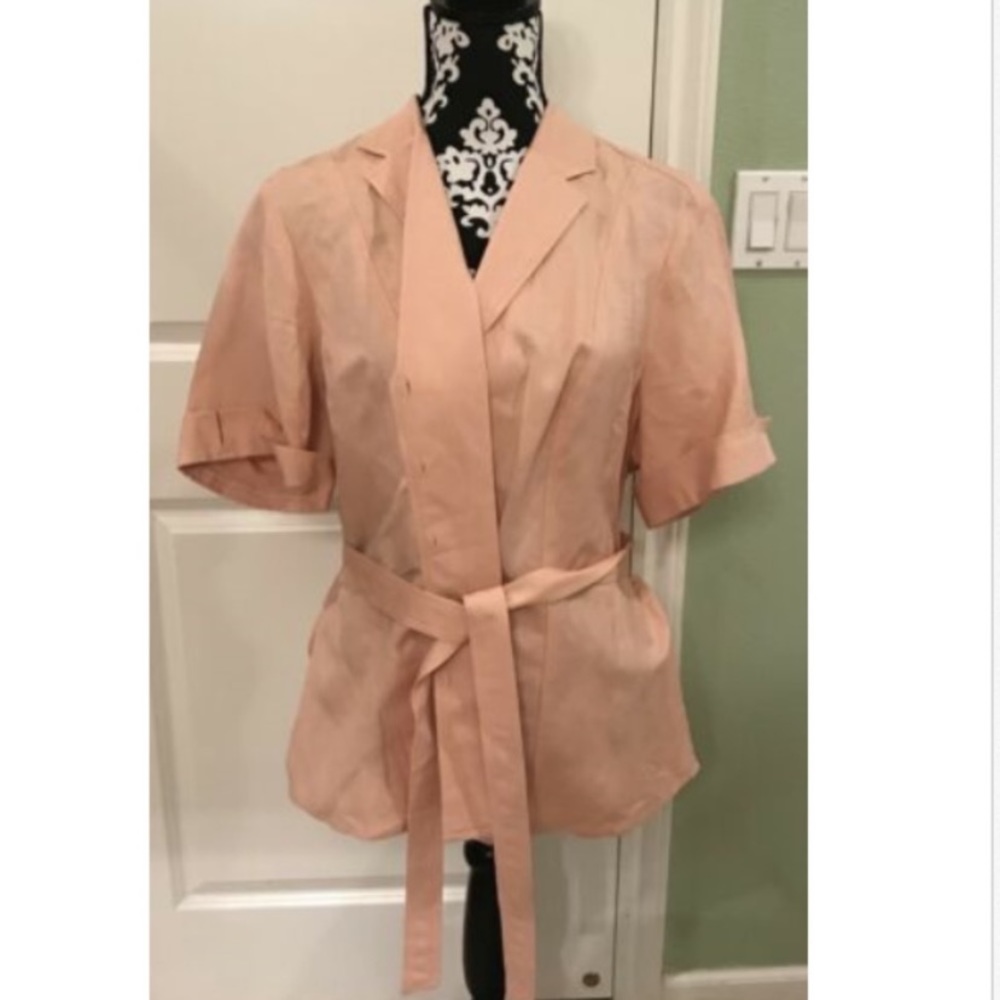 Lane Bryant peach wrapped blouse NWT